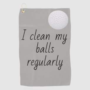 Ik Maak Mijn Ballen Regelmatig Schoon Grappige Hum Golfhanddoek