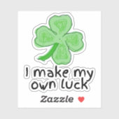 Ik maak mijn eigen eend Shamrock St Patrick's Day Sticker (Vel)