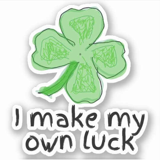 Ik maak mijn eigen eend Shamrock St Patrick's Day Sticker (Voorkant)