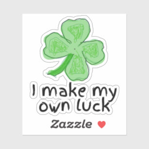 Ik Maak Mijn Eigen Geluk Shamrock St. Patrick's Da Sticker