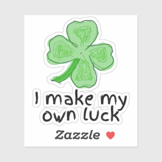Ik Maak Mijn Eigen Geluk Shamrock St. Patrick's Da Sticker (Vel)
