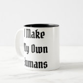 Ik maak mijn eigen mensen tweekleurige koffiemok (Voorkant links)