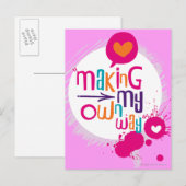 Ik maak mijn eigen weg briefkaart (Voorkant / Achterkant)