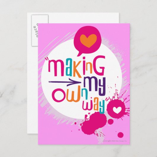 Ik maak mijn eigen weg briefkaart (Voorkant / Achterkant)