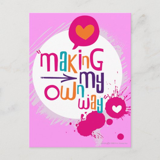 Ik maak mijn eigen weg briefkaart (Voorkant)