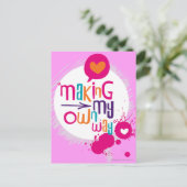 Ik maak mijn eigen weg briefkaart (Staand voorkant)