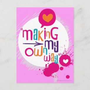 Ik maak mijn eigen weg briefkaart