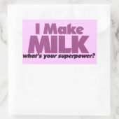 Ik maak MILK wat is je supermacht? Rechthoekige Sticker (Tas)