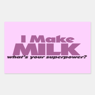 Ik maak MILK wat is je supermacht? Rechthoekige Sticker