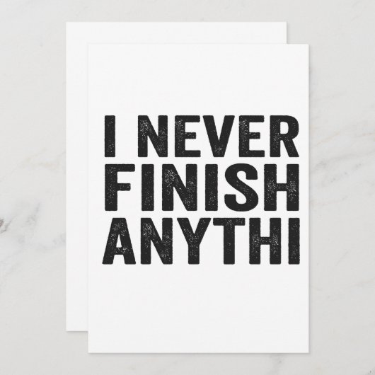 Ik Maak Nooit Iets Lolligs Af Adhd Mentale Gezondh Kaart (Voorkant / Achterkant)