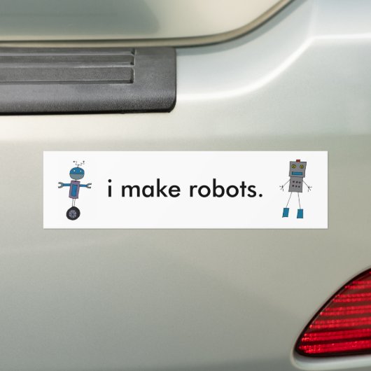 Ik maak robots bumpersticker (Op auto)