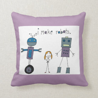 Ik maak Robots Pillow (Meisje) Kussen