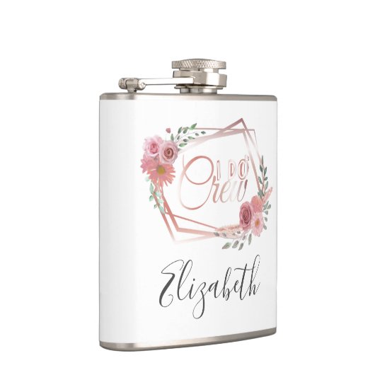 Ik maak roze bloemen bleekroze bloemen groen heupfles (Rechts)