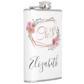 Ik maak roze bloemen bleekroze bloemen groen heupfles (Rechts)