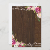 Ik maak Rustic Bridal Shower-uitnodigingen Kaart (Achterkant)