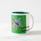 Ik maak schapenogen.... tweekleurige koffiemok (Voorkant rechts)