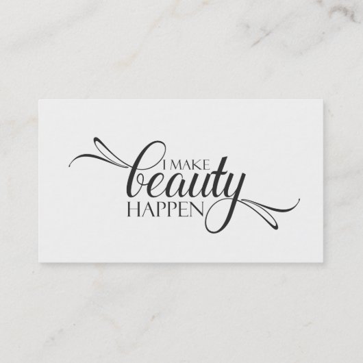 Ik maak schoonheid. visitekaartje (Achterkant)