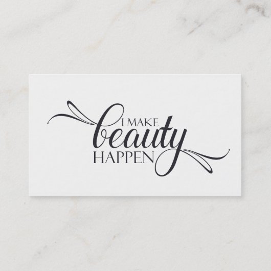 Ik maak schoonheid. visitekaartje (Achterkant)