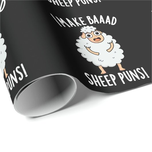 Ik maak slechte schapen puns grappig dier pun donk cadeaupapier (Rol Hoek)