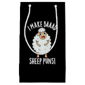 Ik maak slechte schapen puns grappig dier pun donk klein cadeauzakje (Voorkant)