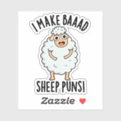 Ik maak slechte schapenpuns grappige dierenwoordsp sticker (Vel)