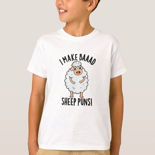Ik maak slechte schapenpuns grappige dierenwoordsp t-shirt (Voorkant)
