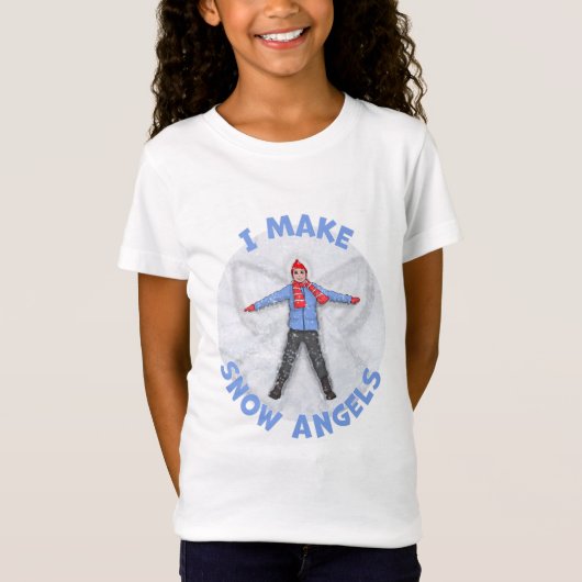 Ik maak SneeuwAngels. T-shirt (Voorkant)