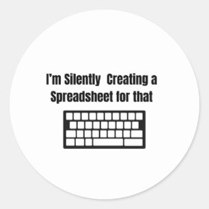 Ik Maak Stil Een Spreadsheet Ronde Sticker