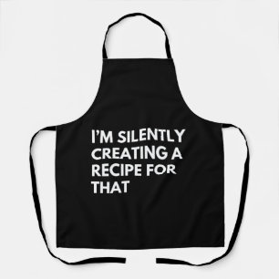 Ik maak stilletjes een recept voor die grappige ko schort