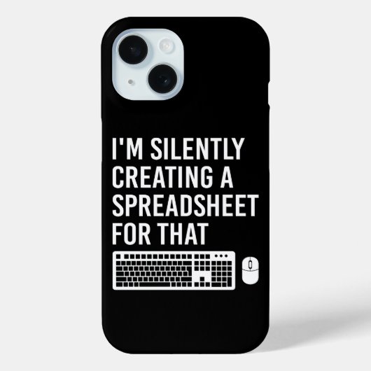 Ik maak stilletjes een spreadsheet Actuaris Funny Case-Mate iPhone Case (Achterkant)