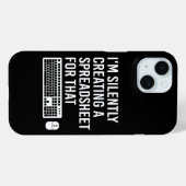 Ik maak stilletjes een spreadsheet Actuaris Funny Case-Mate iPhone Case (Achterkant (horizontaal))