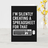 Ik maak stilletjes een spreadsheet Actuaris Funny Kaart (Gele Bloem)