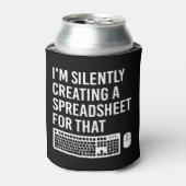Ik maak stilletjes een spreadsheet Actuaris Grappi Blikjeskoeler (Blikje Voorkant)
