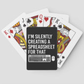 Ik maak stilletjes een spreadsheet Actuaris Grappi Pokerkaarten (Achterkant)