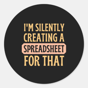 Ik maak stilletjes een spreadsheet voor die Clas Ronde Sticker