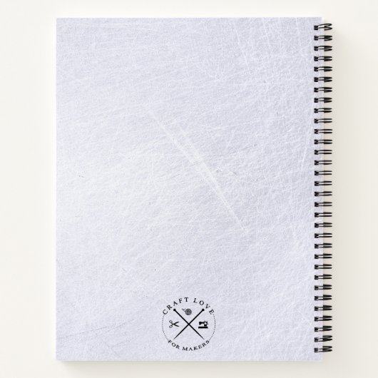 Ik maak String  Typografie Crafts + Yarn Notitieboek (Achterkant)