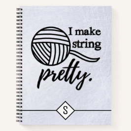 Ik maak String Typografie Crafts + Yarn Notitieboek