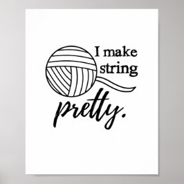 Ik maak String Yarn & Craft Room Poster