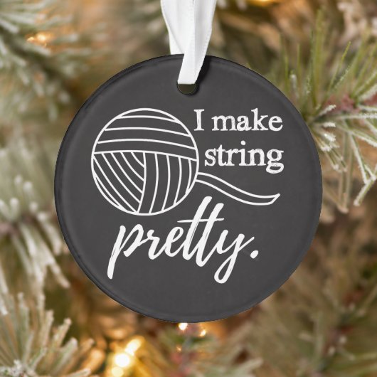 Ik maak String Yarn + Crafts Chalkboard Ornament (Boom)