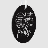 Ik maak String Yarn + Crafts Chalkboard Ornament (voorkant)