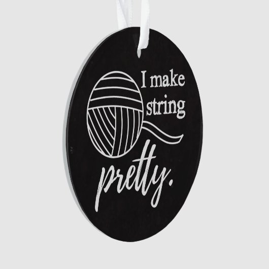 Ik maak String  Yarn + Crafts Chalkboard Ornament (voorkant)