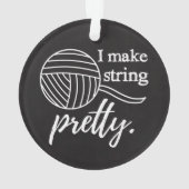 Ik maak String Yarn + Crafts Chalkboard Ornament (achterkant)