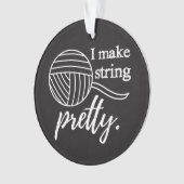 Ik maak String Yarn + Crafts Chalkboard Ornament (voorkant)