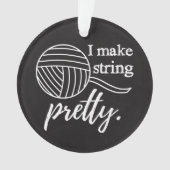 Ik maak String Yarn + Crafts Chalkboard Ornament (voorkant)
