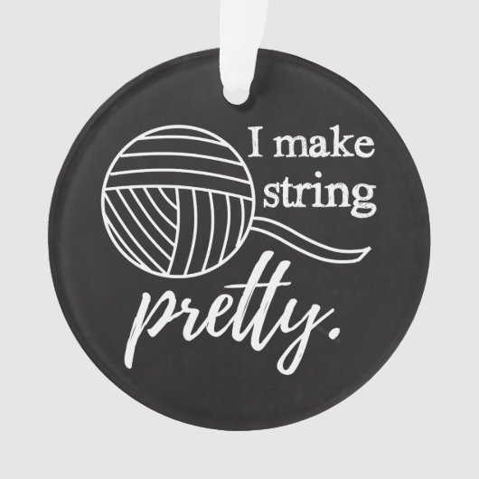 Ik maak String Yarn + Crafts Chalkboard Ornament (voorkant)