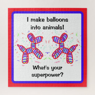 Ik maak van ballonnen dieren Twister Legpuzzel