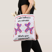 Ik maak van ballonnen dieren Twister Tote Bag (Dichtbij)