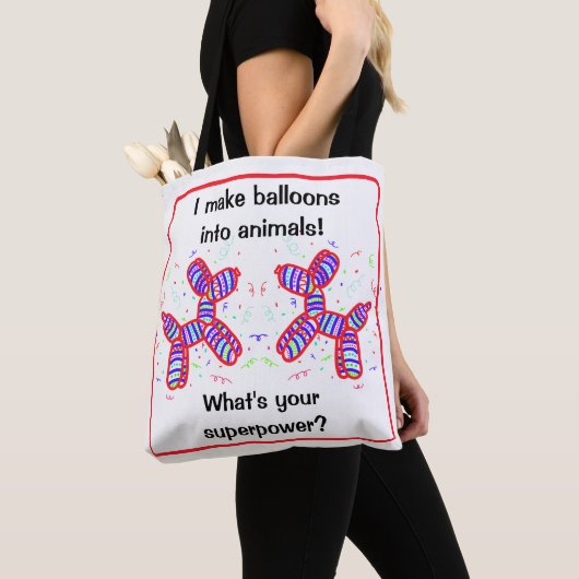 Ik maak van ballonnen dieren Twister Tote Bag (Dichtbij)