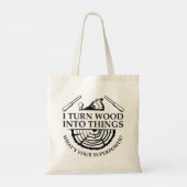 Ik maak van hout dingen tote bag (Achterkant)