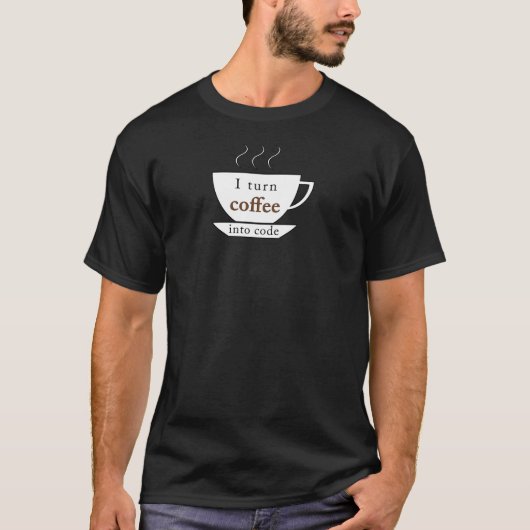 Ik maak van koffie code voor programmeur t-shirt (Voorkant)